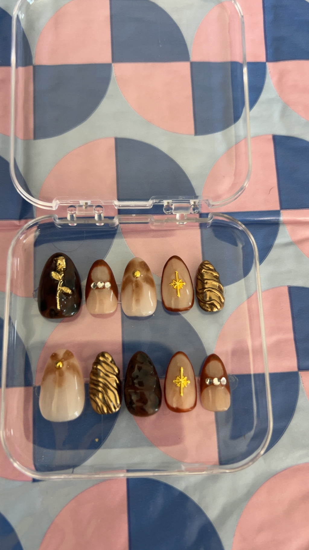 Classy Hand painted press ons